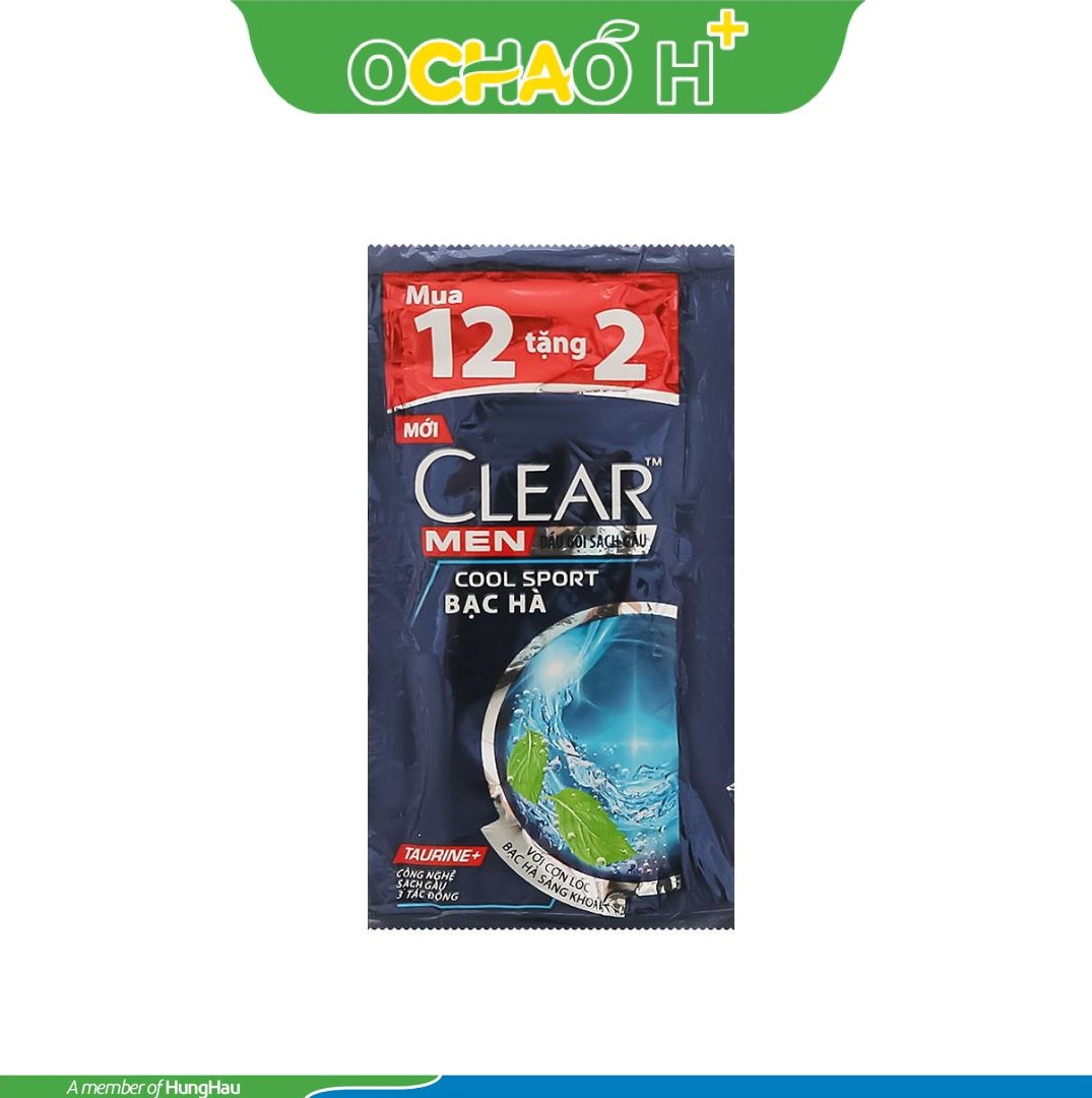 CLEAR MEN Dầu Gội Mát Lạnh Bạc Hà 5g/Dây