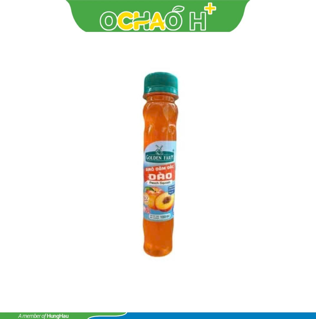 Sirô Đậm Đặc Đào - Golden Farm Chai 100Ml