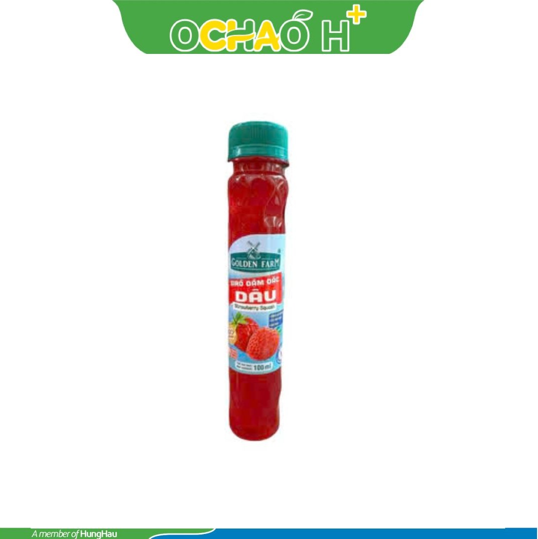 Sirô Đậm Đặc Dâu - Golden Farm Chai 100Ml