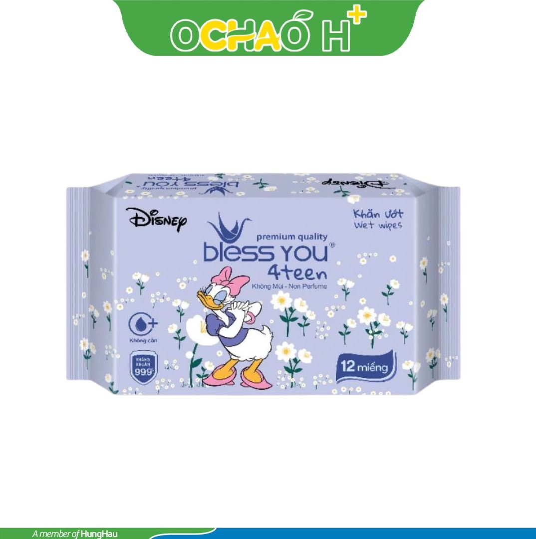 Khăn ướt mini - Bless You 4Teen 12 tờ (1 gói)