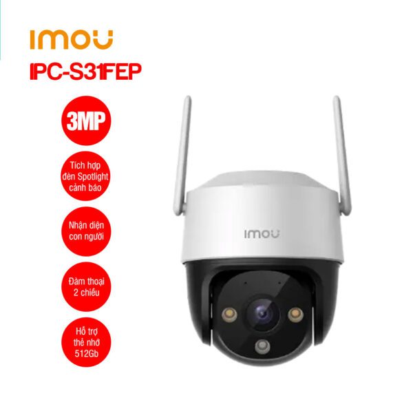 Camera Imou IPC-S31FEP (Color, Đàm Thoại 2 Chiều, Ngoài trời)