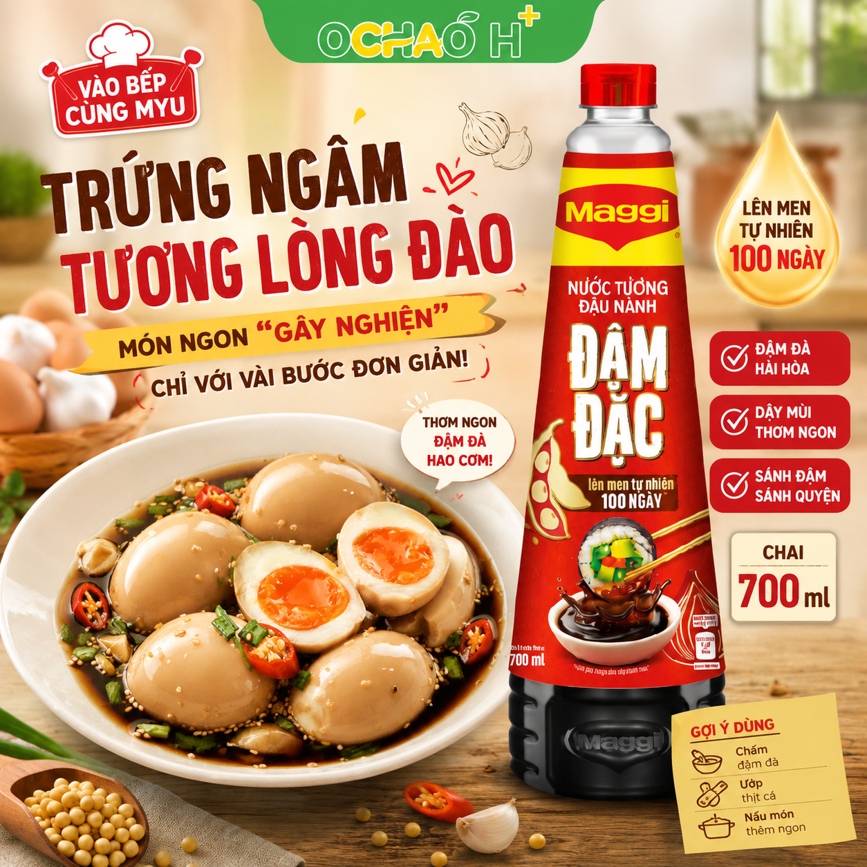 [VÀO BẾP CÙNG MYU] TRỨNG NGÂM TƯƠNG LÒNG ĐÀO – MÓN NGON "GÂY NGHIỆN" CHỈ VỚI VÀI BƯỚC ĐƠN GIẢN!
