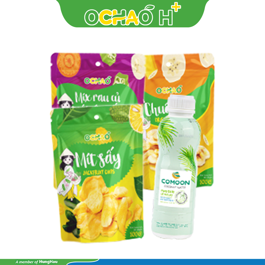 MUA 03 SẢN PHẨM TRÁI CÂY SẤY 100G KHÁC NHAU TẶNG 01 NƯỚC DỪA COMOON 500ML