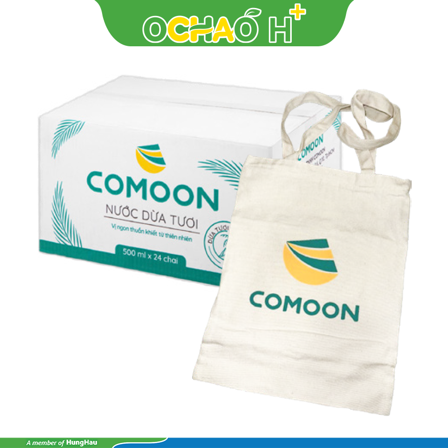 MUA THÙNG 24 CHAI NƯỚC DỪA 500ML TẶNG 01 TÚI CANVAS COMOON