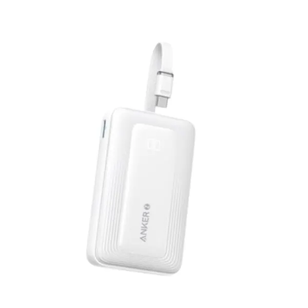 Sạc dự phòng Anker Zolo 1C1A 30W 10000mah (Built-In USB-C Cable) Trắng (White) B2B_A1688