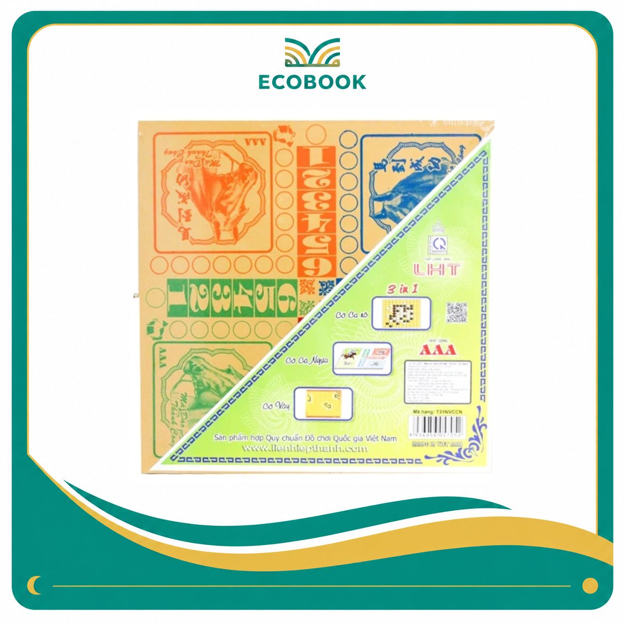 Bàn Cờ 3in1 Nhỏ Vây - Caro - Cá Ngựa XNK