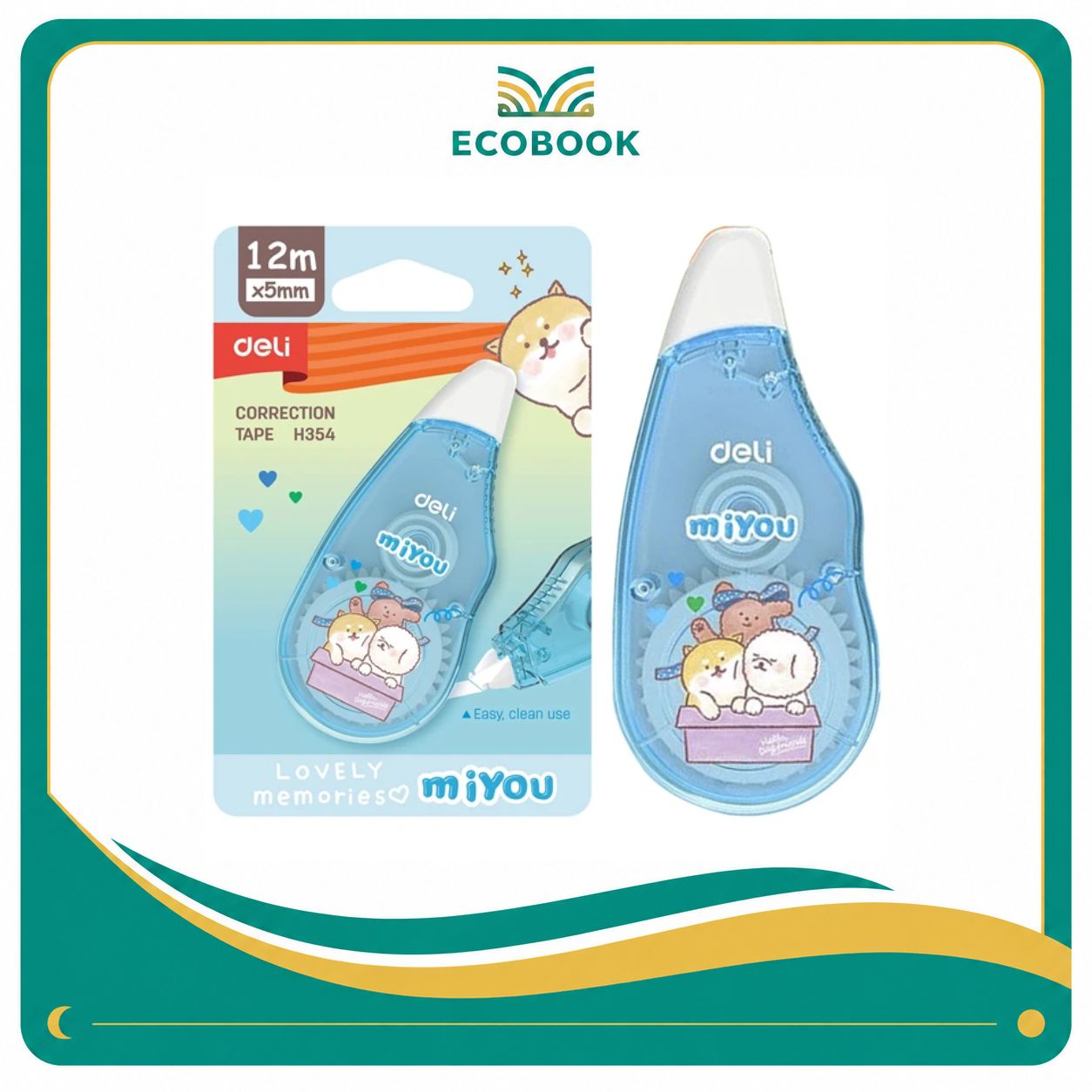 Bút Xóa Kéo 12 m x 5 mm - Deli EH354 (Màu ngẫu nhiên)