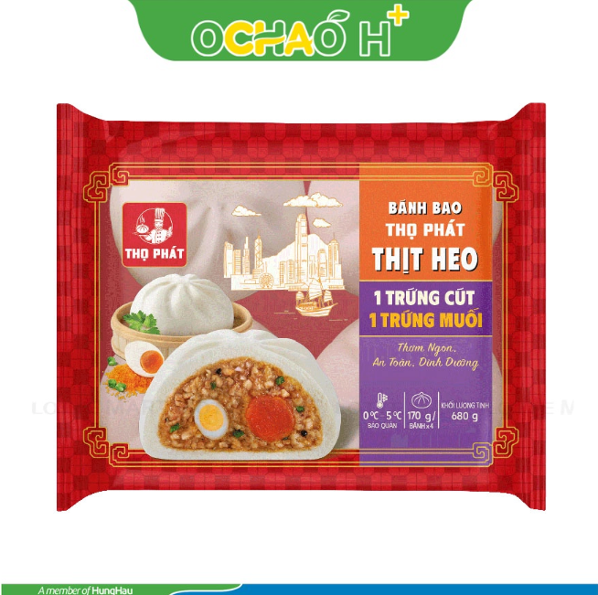 Bánh Bao TP T.Heo 1Cut1 muối 680g(170gx4)