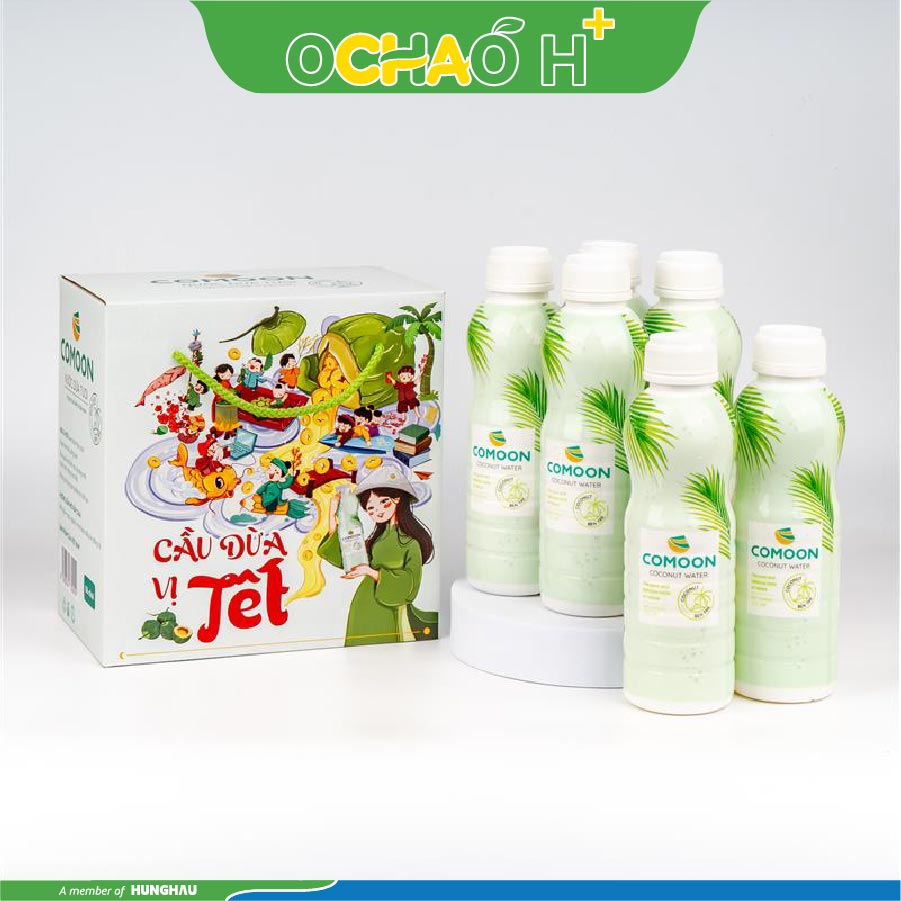 Set hộp quà cầu dừa vị tết 6 chai