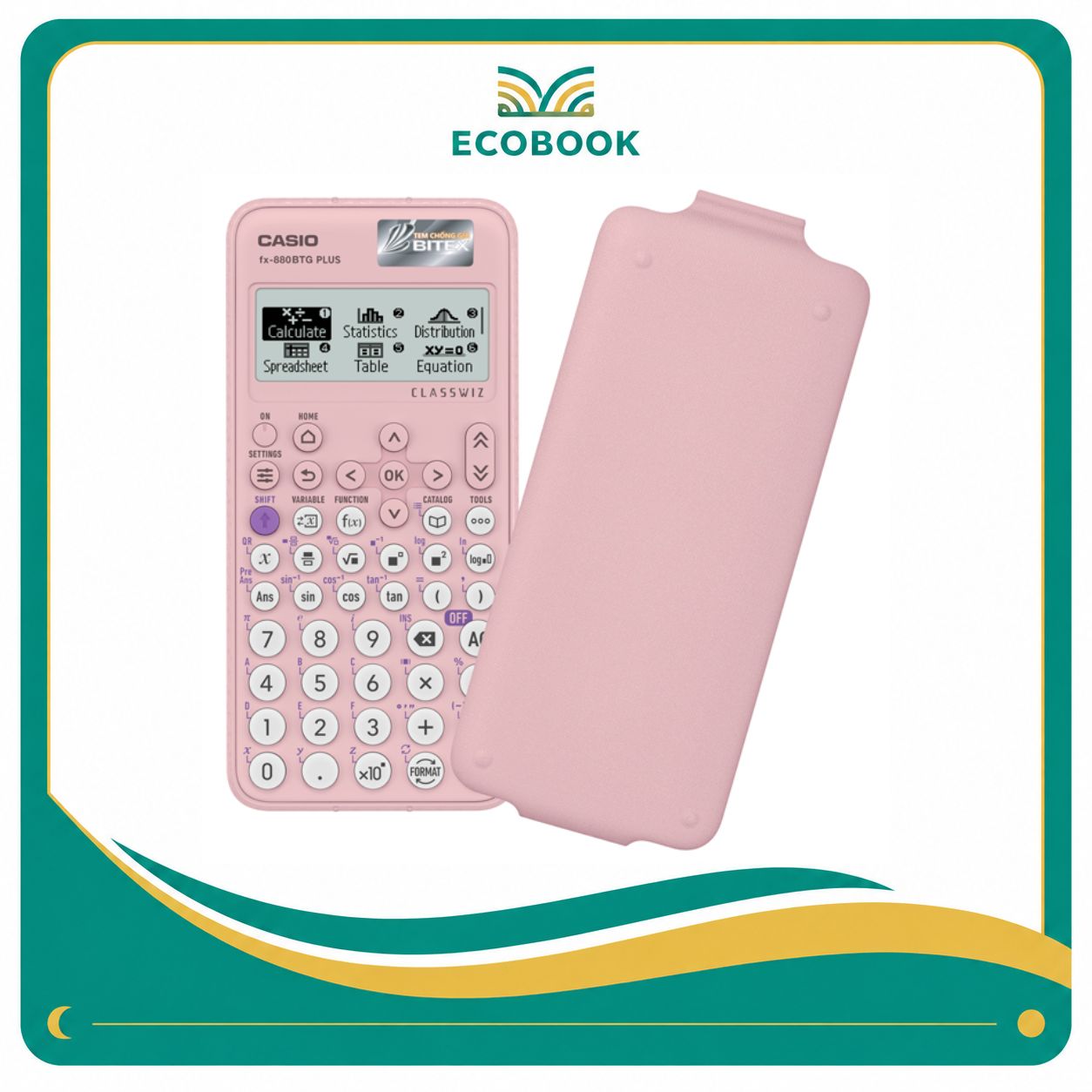 Máy Tính Casio FX-880BTG-PK Màu Hồng Chính Hãng